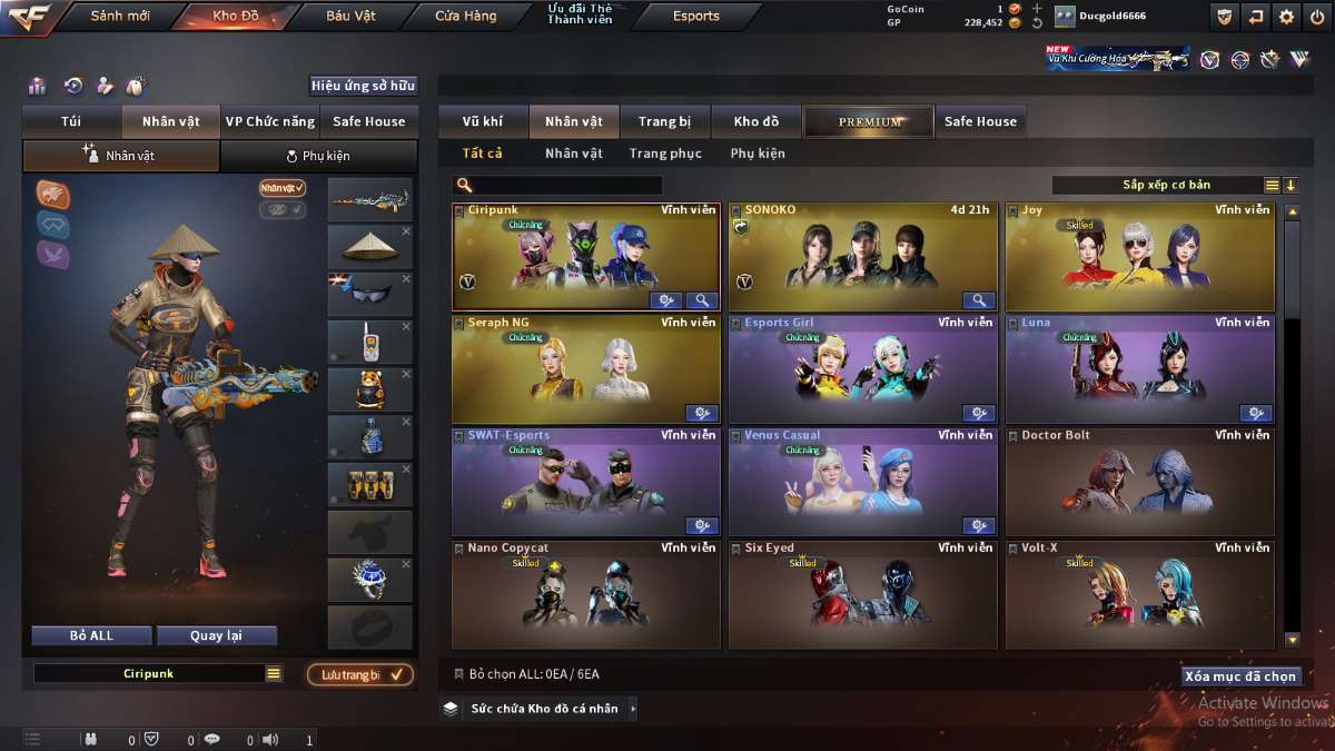 shop acc cf uy tin gia re